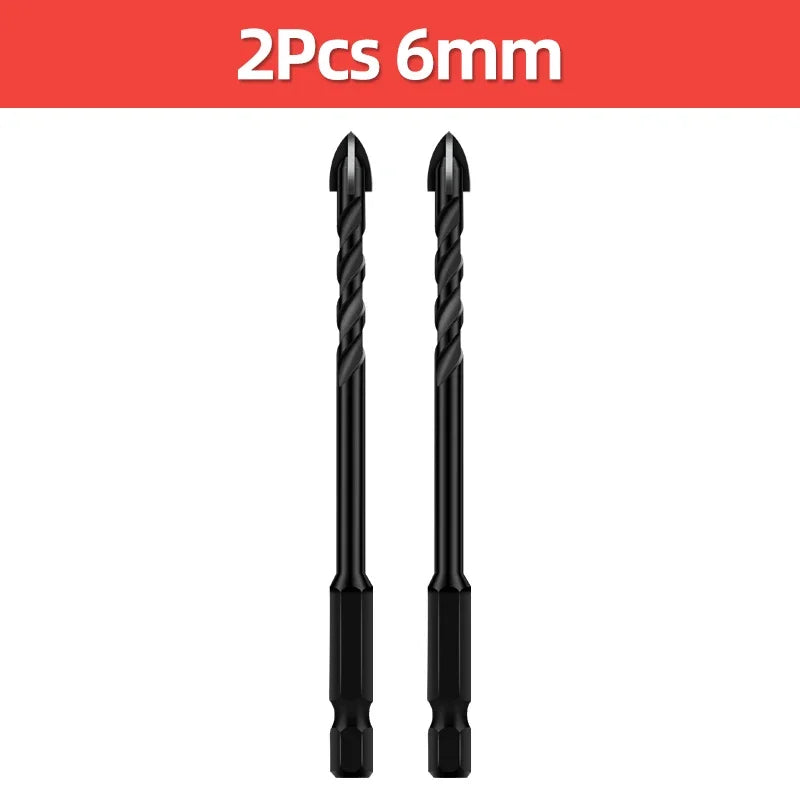Cross Hex Tile Drill Bit For Glass Concrete Ceramic Tile Hole Opener Tungsten Carbide Hard Alloy Bits Set Tools 3 4 5 6 8 10 12mm