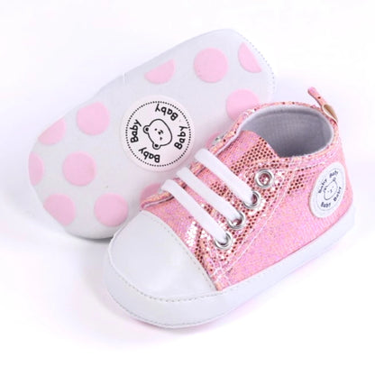 Trendy Comfortable Sequin Sneakers For Baby Boys, Lightweight Non Slip Shoes For Indoor Outdoor Walking, Spring And Autumn