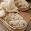 Women Winter Plush Warm Slippers Ladies Casual Fashion Cotton Slipper Female Flat Outdoor Stylish Waterproof Shoes