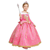Girls Sleeping Beauty Aurora Cosplay Princess Dress Kids Rapunzel Frozen Elsa Cinderella Costume Party Clothing 2-10 Years