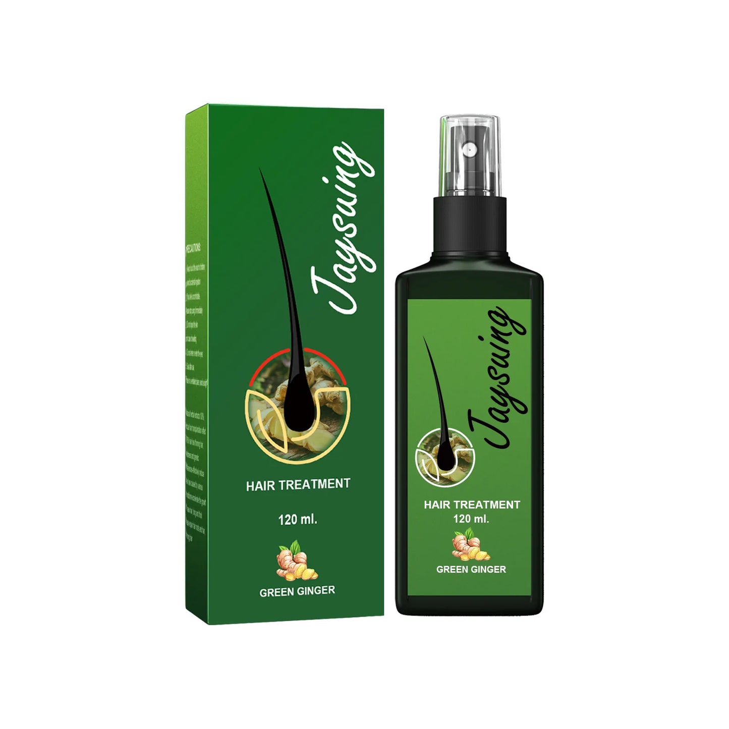 Spray líquido para el crecimiento del cabello, nutritivo, para raíces, denso, anticaída, jengibre, anticaída, masaje del cuero cabelludo, reparador, eficaz. 