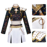 Kids Girls Rummi Devil Hunters Zoeyy Miraa Cosplay Costume for Children Idol Roleplay Outfits Halloween Carnival Suit