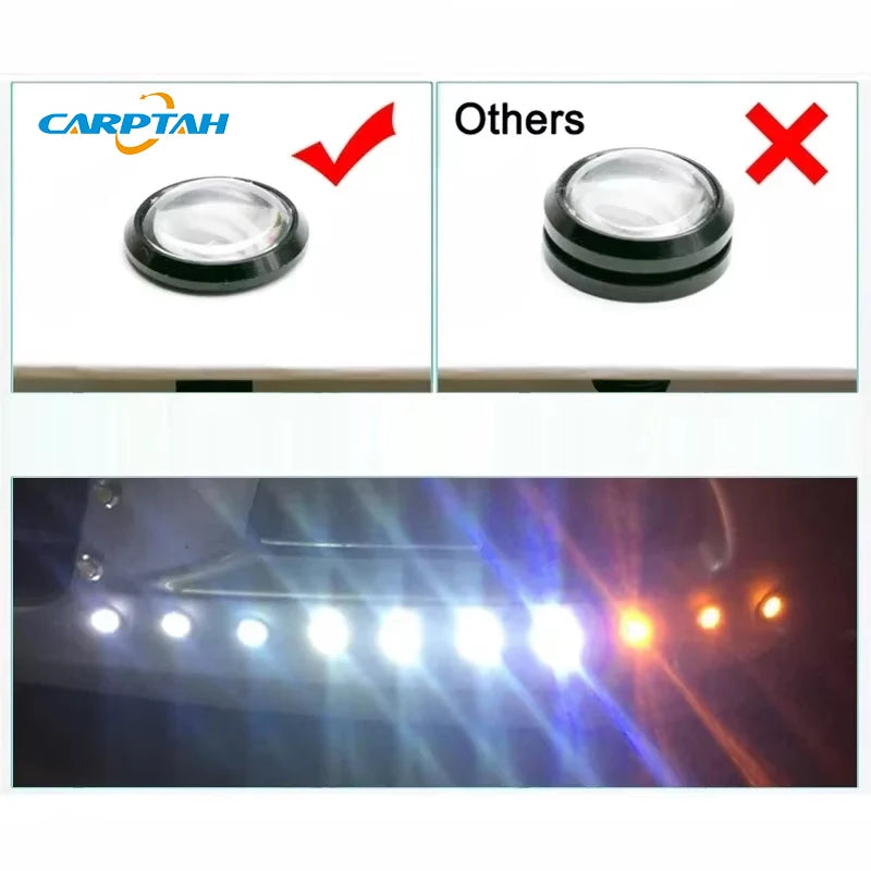 CARPTAH 1pcs Eagle Eye LED Car Light Daytime Running Lights DRL Car Parking Signal Lamp 12v 18mm 23mm For Motorcycle Auto