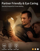 Rechargeable Book Reading Light Lamp, LED Book Light for Reading in Bed - Eye Caring Adjustable Brightness 3 Color Temperatures