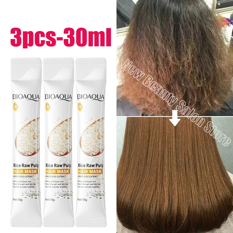 Mascarilla capilar mágica profesional reparadora natural que previene la sequedad, las puntas abiertas, repara el daño, el frizz y los enredos. Cuidado suave y liso en 5 segundos.