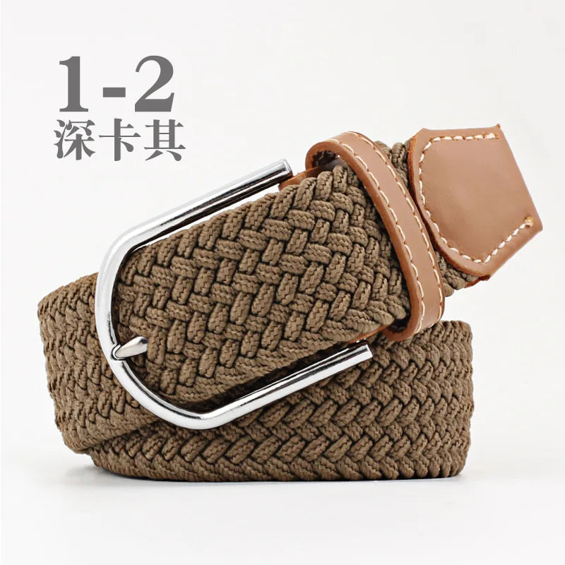 Stretch Woven Belt Unisex Canvas Belts Fashion Casual Student Belt Women Cinturon Male Waistband 105cm