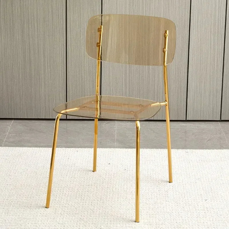 Modern Simple Household Transparent Dining Chair Backrest Single Person Leisure Net Red Table Plastic Chair Makeup Chairs  стул