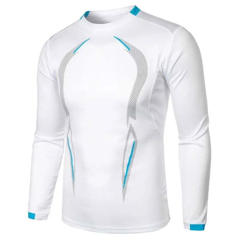 Autumn Men's Long Sleeve Quick Dry T-shirt Lightweight Breathable Streetwear Oversized Sports Fitness Outdoor Men T Shirt