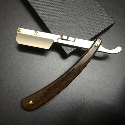 Stainless Steel Folding Shave Knife Beard Straight Razor Hair Dressing Tool Men Manual Convenience Hair Trimmer Shaver Barbeador