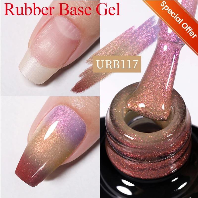 UR SUGAR 15ml Extension Nail Gel Polish Nails Finger Form Clear Nude Pink Nail Art Camouflage Hard Gel Acrylic Nail Manicur