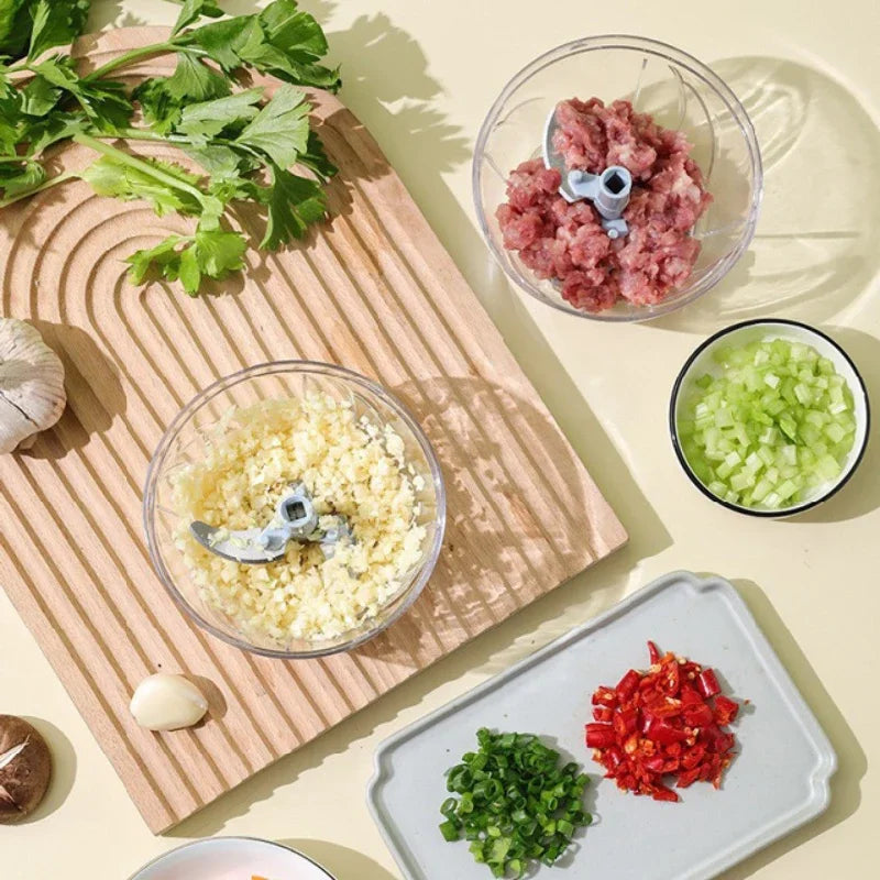 Manual Garlic Chopper Meat Mincer Hand Pull Press Crusher Multifunctional Vegetable Chili Onion Cutter Kitchen Accessories