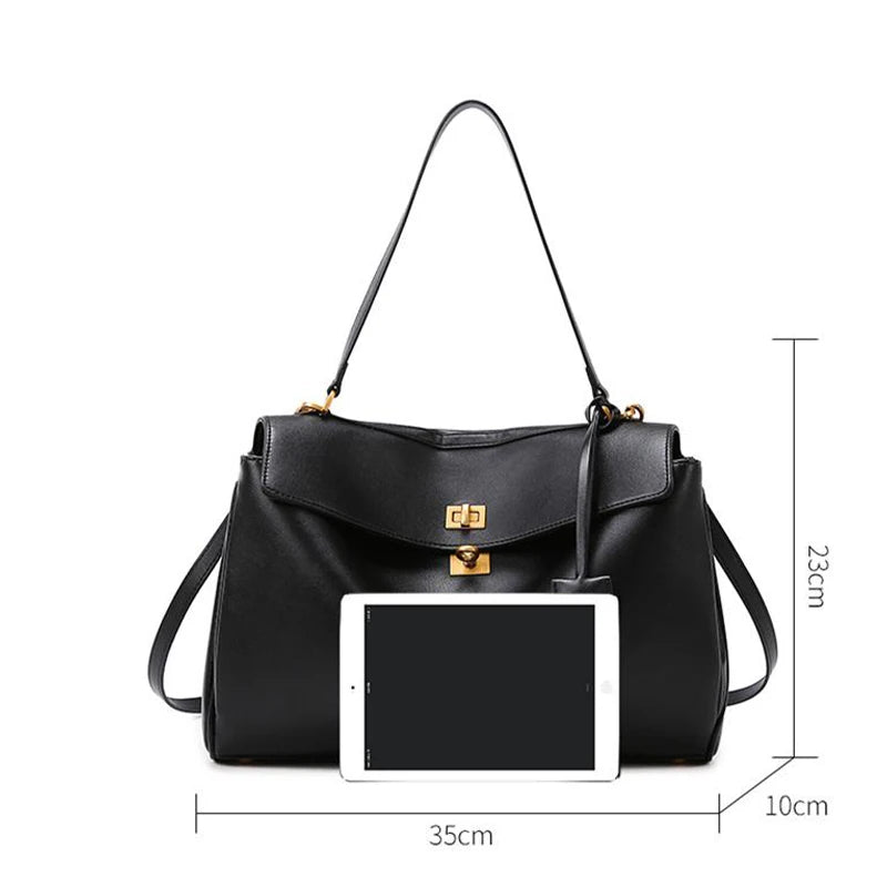 Bolso de mano de gran capacidad para desplazamientos, de piel suave de alta calidad, moderno bolso bandolera de viaje para mujer, maletín de negocios.