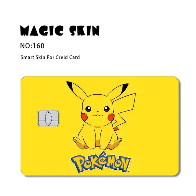 Pokemon Card Waterproof Decals, Game Card Skin, Big and Small Chip Sticker, Stereo 2.5D HD 