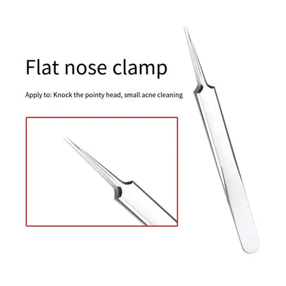 Acne Needle Tweezers Light Blackhead Blemish Pimples Removal Pointed Bend Head Face Care Tools Acne Extractor Beauty-health