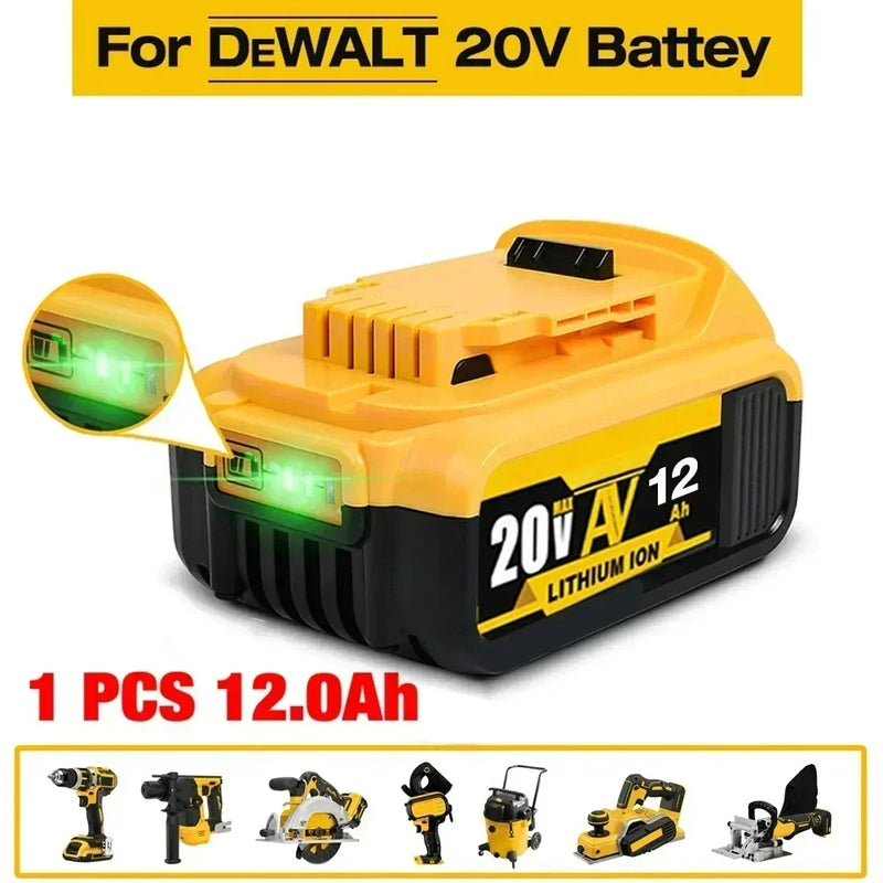 100% nueva batería de repuesto de litio DCB200 20V 6000mAh para Dewalt 18V DCB184 DCB200 DCB182 DCB180 DCB181 DCB182 DCB201 DCB206