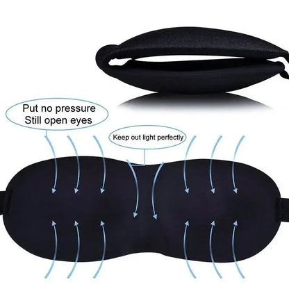 Comfortable Lightweight Eye Cover Soft 3D Contoured Sleeping Mask Breathable Eye Shade for Men and Women Night Travel Rest Aid