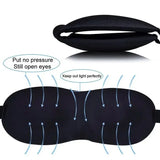 Comfortable Lightweight Eye Cover Soft 3D Contoured Sleeping Mask Breathable Eye Shade for Men and Women Night Travel Rest Aid