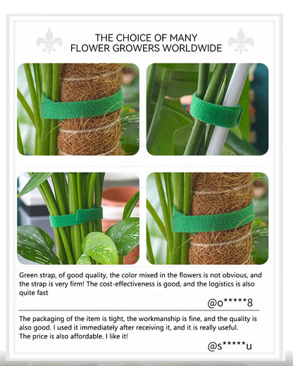 Brida de nailon para jardín, reutilizable, con cierre de velcro, para plantas, flores, trepadoras y en crecimiento.