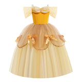 Children's Halloween Role Play Fairy Princess Belle Dress Xmas Carnival Masquerade Performance Birthday Party Fancy Girl Clothes