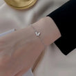 2023 Shiny Zircon Butterfly Bracelet For Women Anti-allergic Silver Color Chain Bling Bracelet With Stamp Sweet Gift 