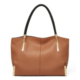 FOXER Genuine Leather Lady's Handbag Elegant Luxury Design Women Shoulder Bag Large Capacity Tote Bag Best Gift for Mom, Wife