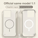 Frameless Ultra Thin Magnetic Case For Xiaomi 14T Pro Magsafe Hard PC Matte Shockproof Cover For MI14T 14TPro Shell Bumper