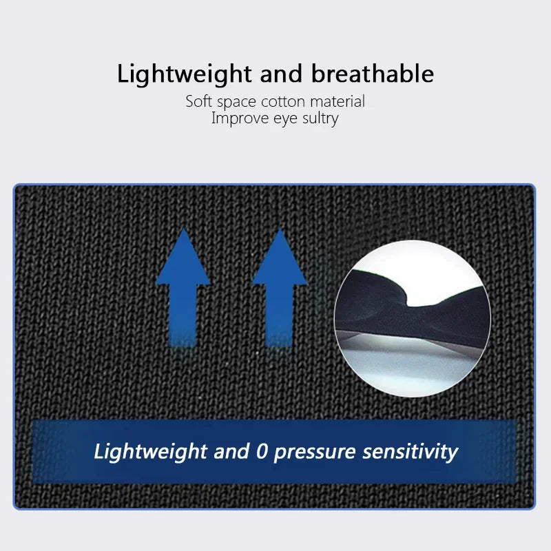 Comfortable Lightweight Eye Cover Soft 3D Contoured Sleeping Mask Breathable Eye Shade for Men and Women Night Travel Rest Aid