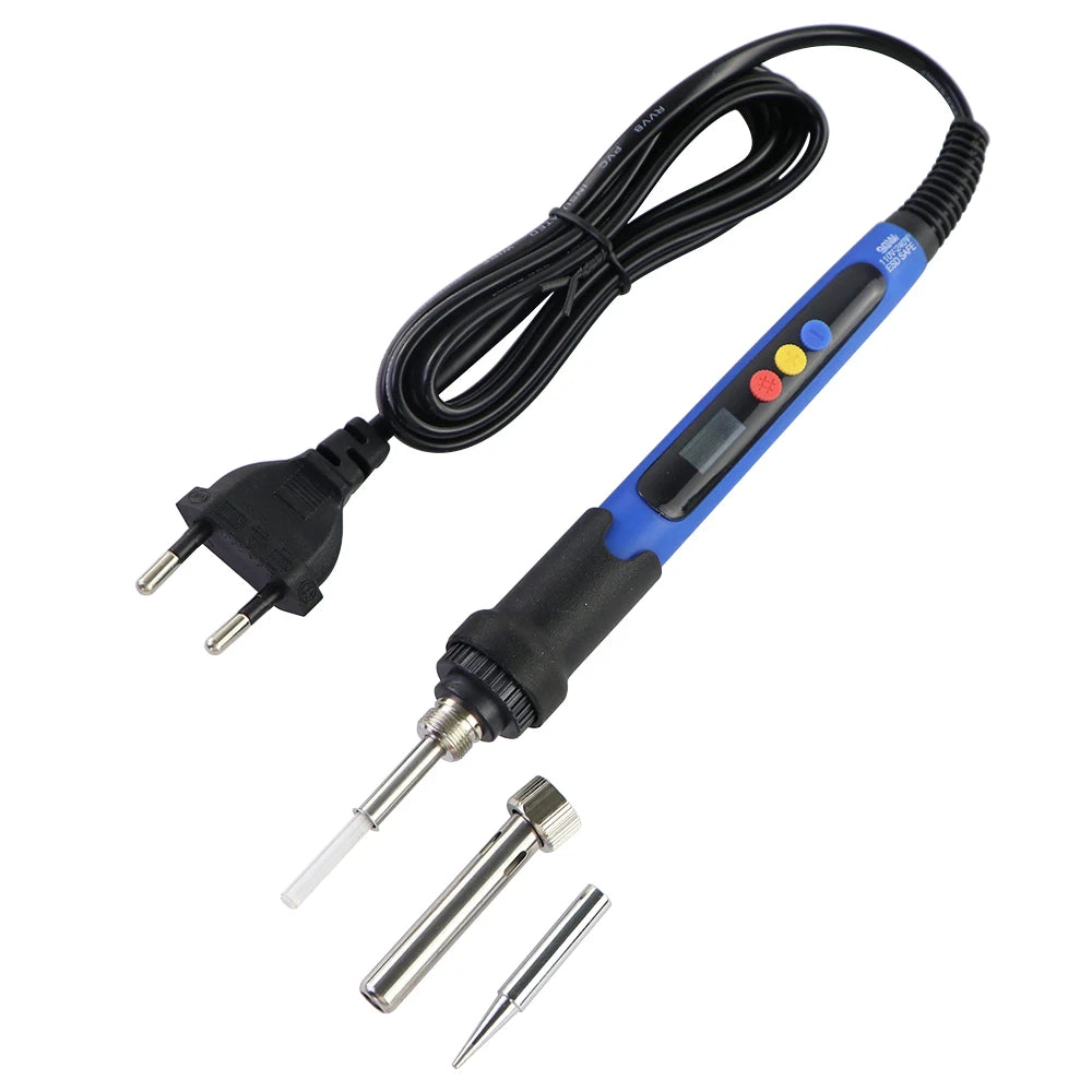 60W 80W Electric Soldering Iron LCD Digital Display Adjustable Temperature Welding Repair Tools 220V / 110V Solder Wire Tips