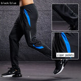 Men's Sports Pants Running Pants With Zipper Pockets Soccer Training Jogging Sports Trousers Fitness Football Leggings Sweatpants