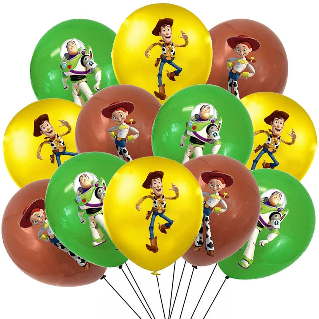Decoración de Toy Story para niños, recuerdos de fiesta, platos, cielo azul, nubes blancas, globos, cumpleaños, baby shower, niñas, artículos de fiesta 