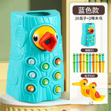 Juguetes Educativos Montessori para niños, pájaro carpintero, juguete de gusanos para atrapar, juegos magnéticos para el desarrollo de Babi, tablero ocupado