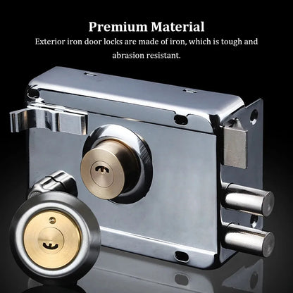Smooth Lock Antique Household Front Door House Padlocks Locking Accessories Universal Heavy-Duty Gear With Key