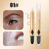 Eyeshadow Stick Pencil Waterproof Glitter Matte Eyeshadow 2 in 1 Pearly  Makeup High Pigmented Eyelid Under Crease Eyeshadow Pen