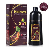 Shampoo de Coloração Instantânea Meidu 3 em 1 – Cor Preto Natural para Homens e Mulheres – Tinta de Cabelo à Base de Ervas (Opções: Castanho, Roxo)
