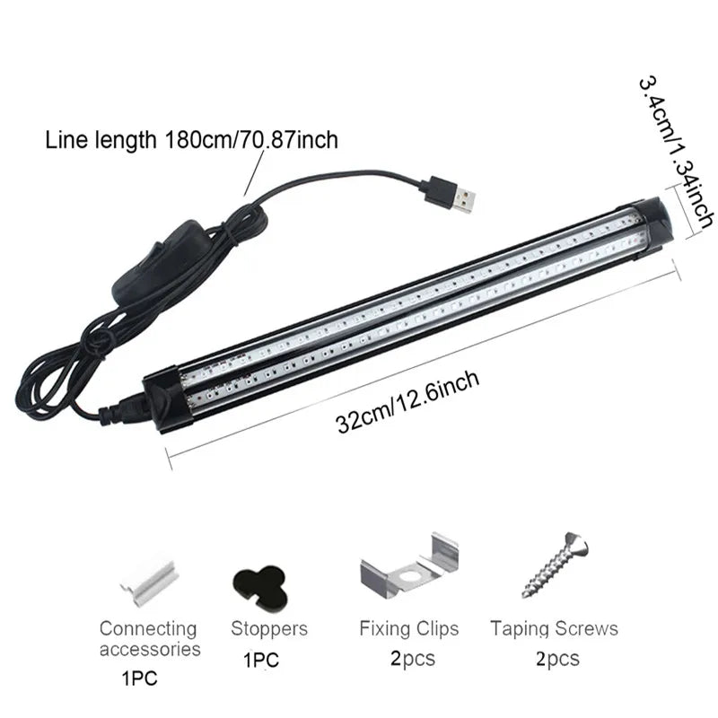 USB Switch 10W Black Light Lamp, UV Black Light Tube, 395nm LED Lamp, Black Light Bar for Halloween, Club, Party, Disco