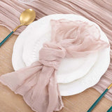Set of 12 Gauze Cheesecloth Napkins Cloth Bulk Dinner Table Napkins for Home Wedding Valentine's Party Event Table Decoration