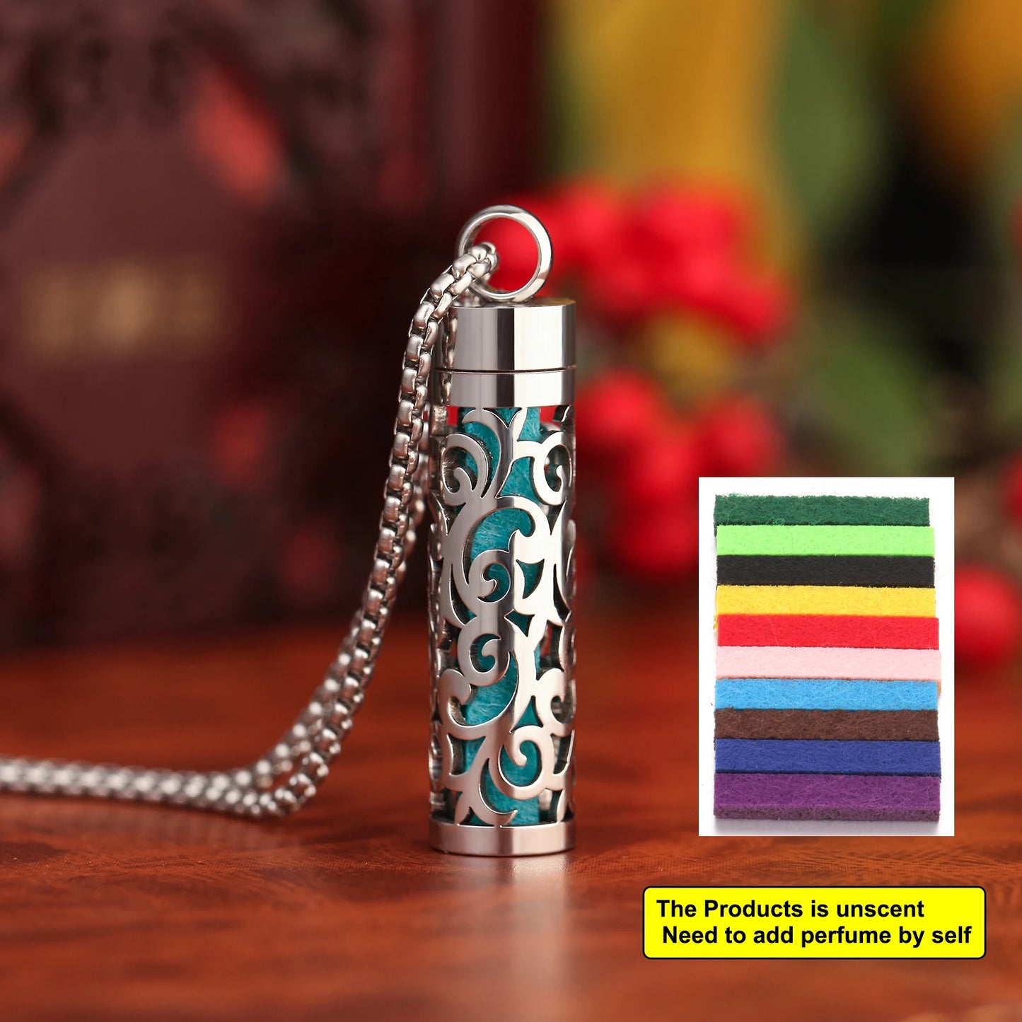 Stainless Steel Aromatherapy Necklace Diffuser Pendant Aroma Diffuser Locket Perfume Essential Oil Diffuser Pendant Necklace