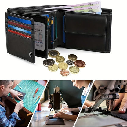 Luxury Handmade Genuine Leather Business Card Holder Men Leather Credit Card Men Card ID Holder Cover Card Wallet