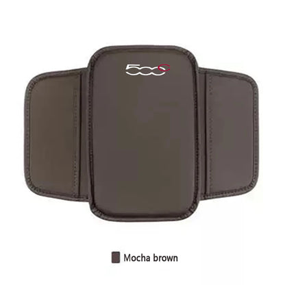 For Fiat 500 500C 500S 500X Abarth Car Accessories Center Console Arm Rest Protector Leather Car Armrest Box Pad Storage Pocket