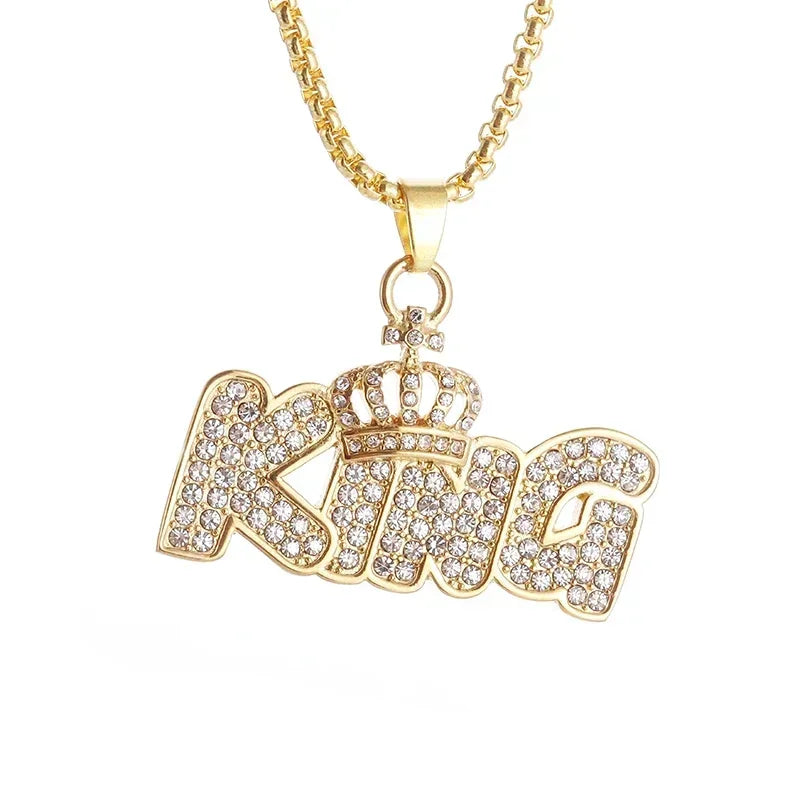 Bing Iced Out XO Colar Pingente de letra de zircônia cúbica para homens e mulheres Hip Hop Street Rock Rap Party Jewelry