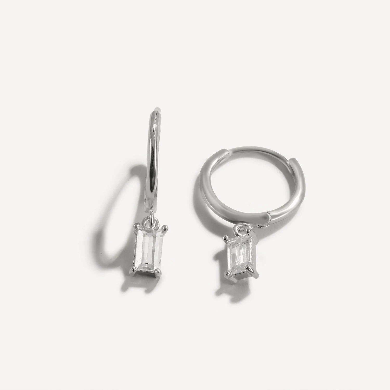 CANNER 925 Sterling Silver French Punk Hip-Hop Geometric Small Hoop Earrings for Women Gold Silver Party Jewelry Accessories