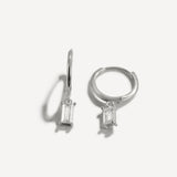 CANNER 925 Sterling Silver French Punk Hip-Hop Geometric Small Hoop Earrings for Women Gold Silver Party Jewelry Accessories