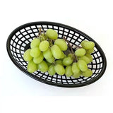 Photo Prop Plastic Food Baskets Reusable Colorful Bread Plate Oval Shape Basket Serving Desktop Decor