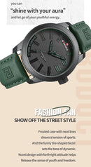 NAVIFORCE Popular Male Wristwatch Military Sports Shockproof Waterproof Leather Watch Men Fashion Casual Clock Relogio Masculino