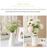 4066 Simple Plastic Vase Silver Willow Hydroponic Flowers Artificial Flower Vase Desktop Living Room Decoration Ornaments