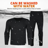 Winter Thermal Heated Jacket Men Vest Heated Underwear Men's Ski Suit USB Electric Heating Clothing Fleece Thermal Long Johns