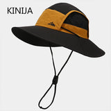 Summer Outdoor Sun Protection Hat for Women Men Hiking Fishing Sunscreen Visor Cap Large Brim Shawl Quick Drying Fisherman Hat