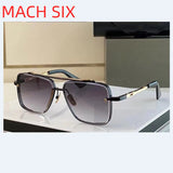 Original Factory DT MACH SIX With Brand Box Leisure Top Quality Classic Luxury Designer Silver Alloy Frame Men Women Sunglasses