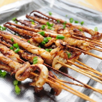 30/50 pces de madeira descartável grill grelhar ferramentas para churrasco ao ar livre cozinhar varas de churrasco espetos de bambu ferramentas de churrasco varas de frutas