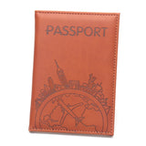 Global Flight Printed Passport Holder Leather Passport Covers Lightweight Airplane Passport Case Id Holder Plane Ticket Holder
